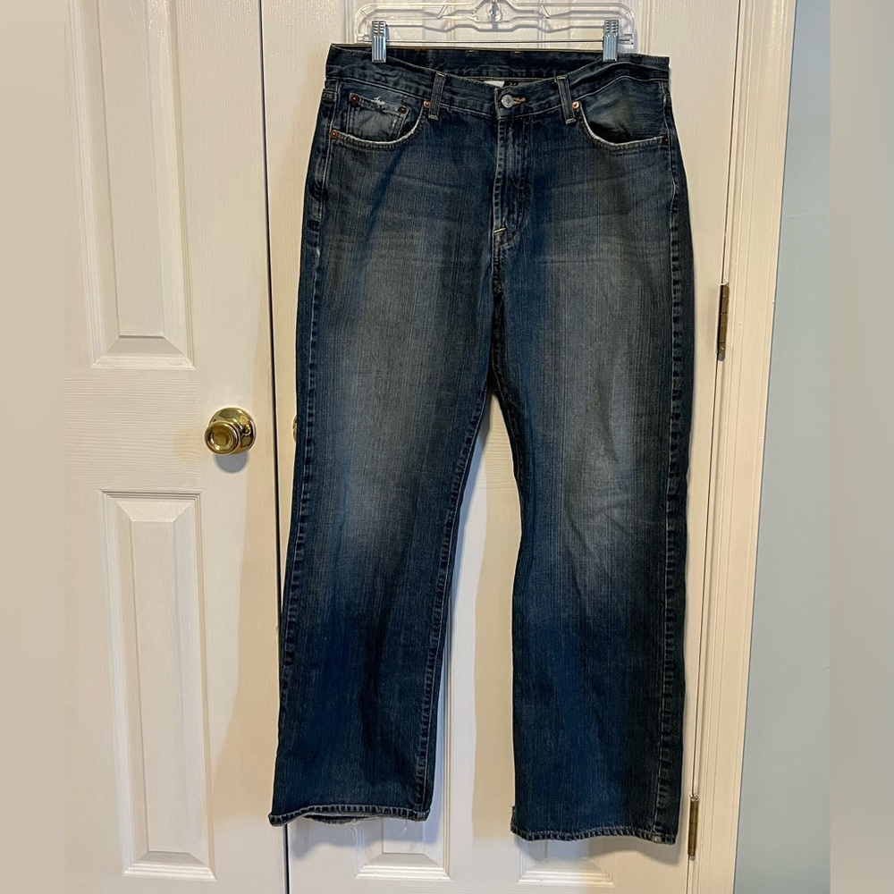 Lucky‎ Brand by Gene Montesano Mens 34 Classic Fit Regular Blue Cotton Jeans